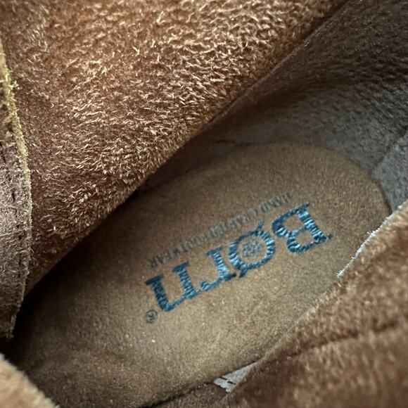 Born Cass Hiking boots In Chestnut NEW Women's 8.5 Suede Heeled Booties - Picture 9 of 10